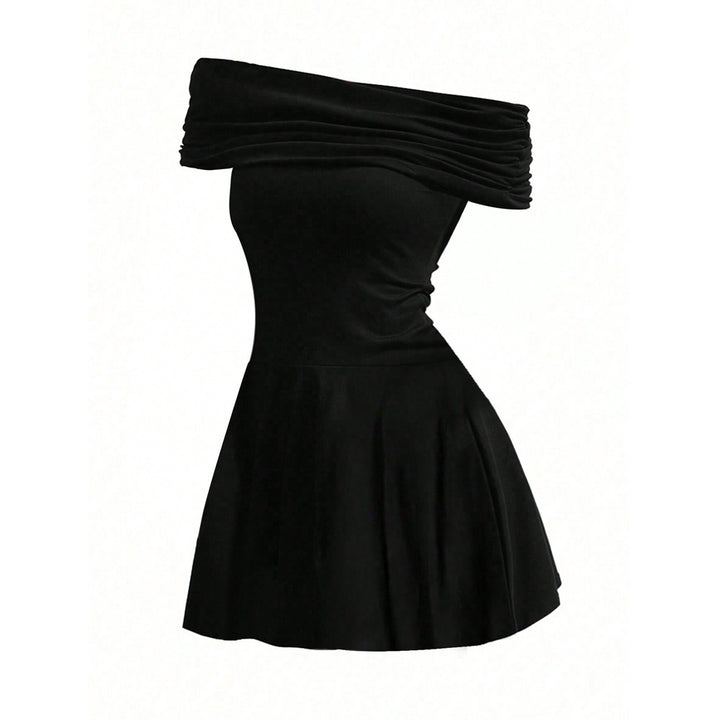 Femme Off-Shoulder Rüsch Mini Kjole Stilla