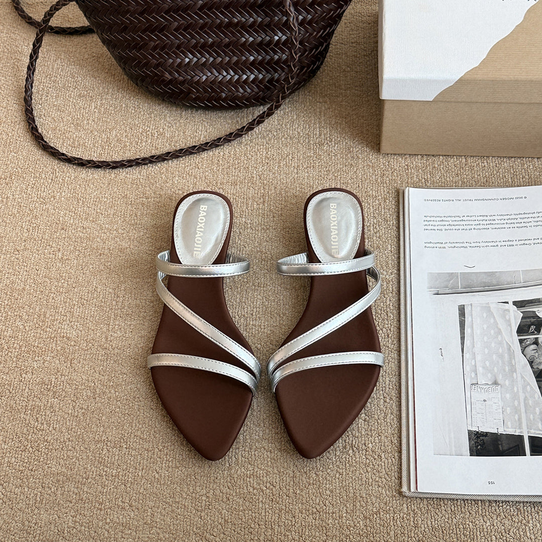 Femme Strappy Open-Toe Slide Sandaler Stilla