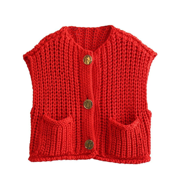 Dame strikveste fra Stilla