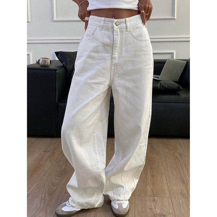 Dame Weite Højtaljede Jeans i moderne design Skovae