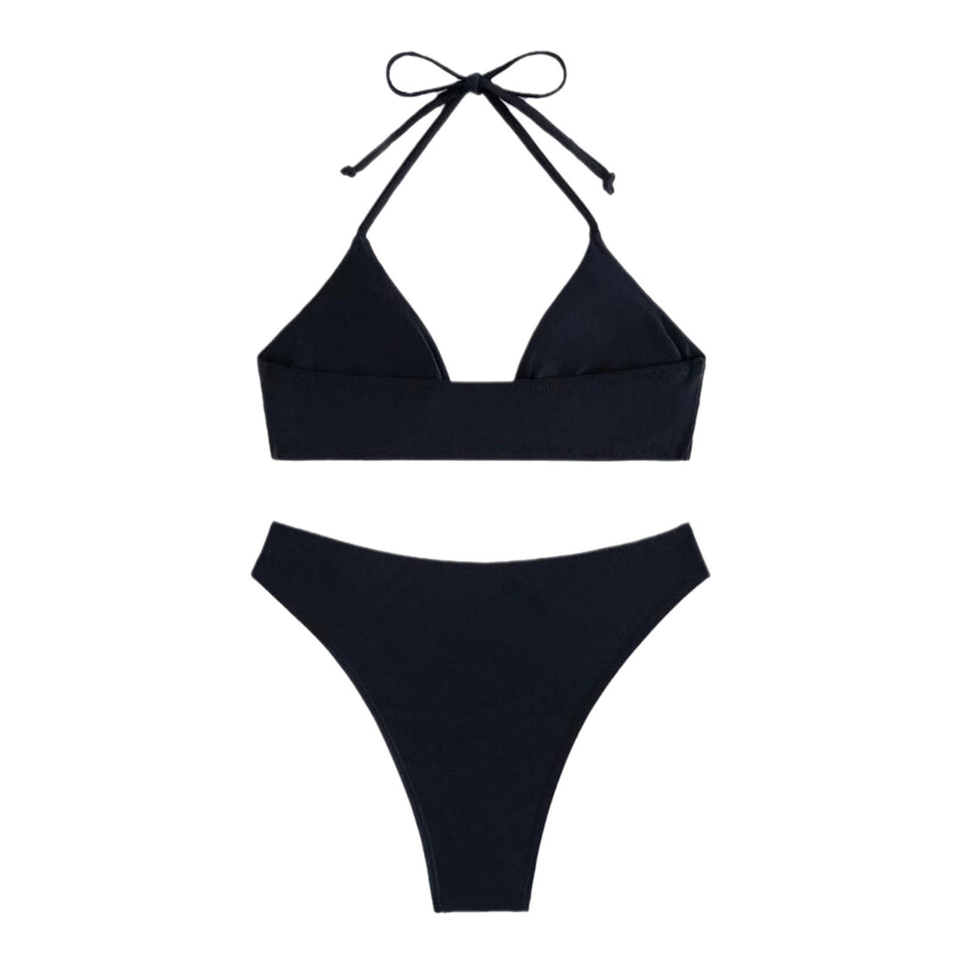 Dame bikini-sæt med raffinerede accent-detaljer og høj benudskæring Stilla