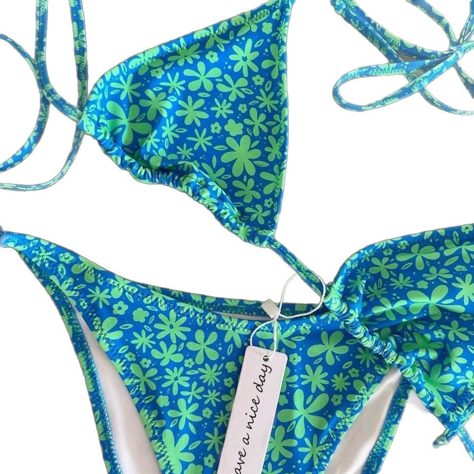 Dame Triangel-Bikini med prikkemønster Skovae
