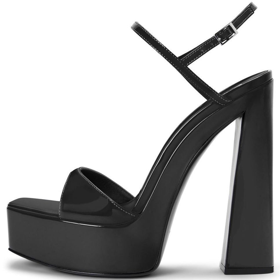 Femme Strappy High Platform Sandaler med Chunky Heel Stilla
