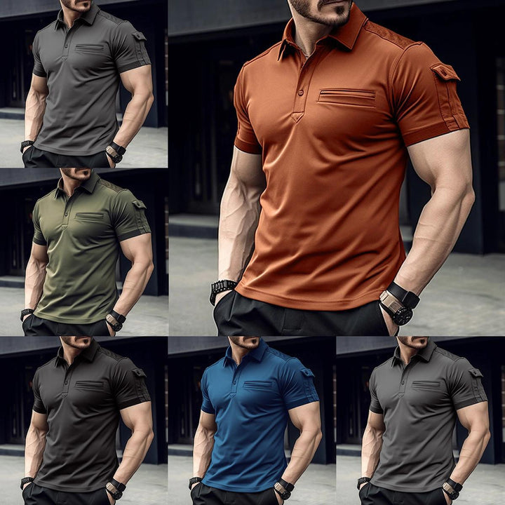 Herrer sport polo skjorte med moderne funktionelt design og praktisk brystlomme Stilla
