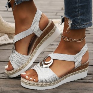 Dame Wedge-sandaler med trendy rebrem og moderigtigt remdesign Stilla