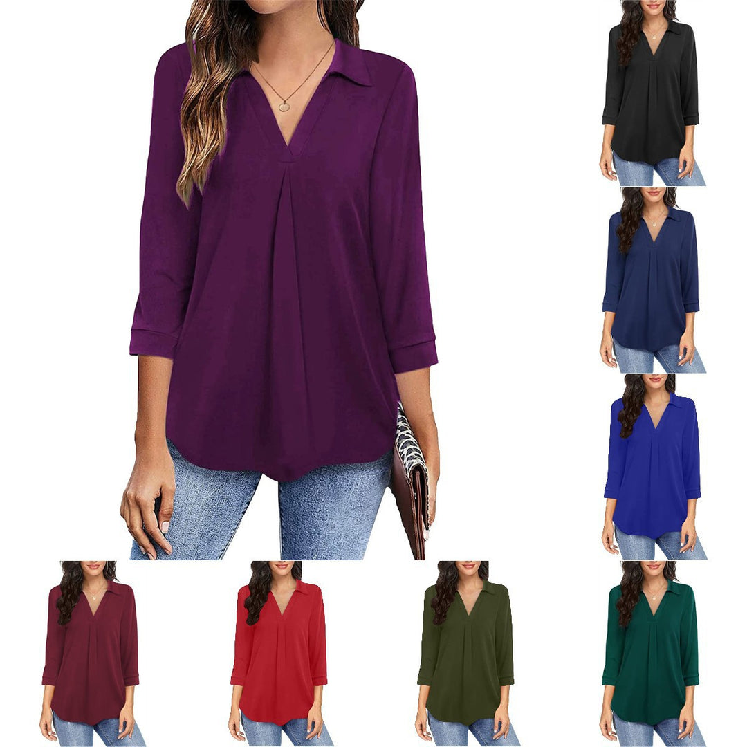 Dame Relaxed Fit Plisseret Bluse Stilla