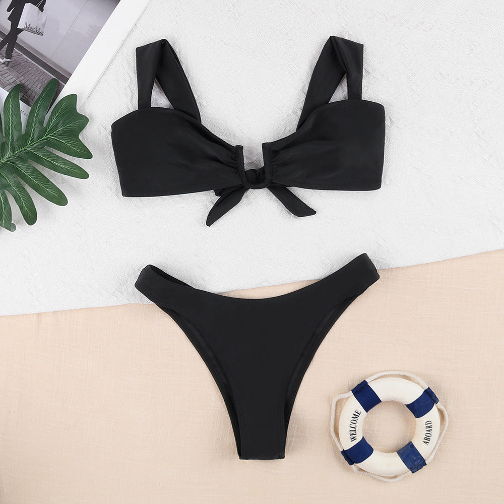 Dame Bikini-sæt med blomsterdesign og legende knude Stilla