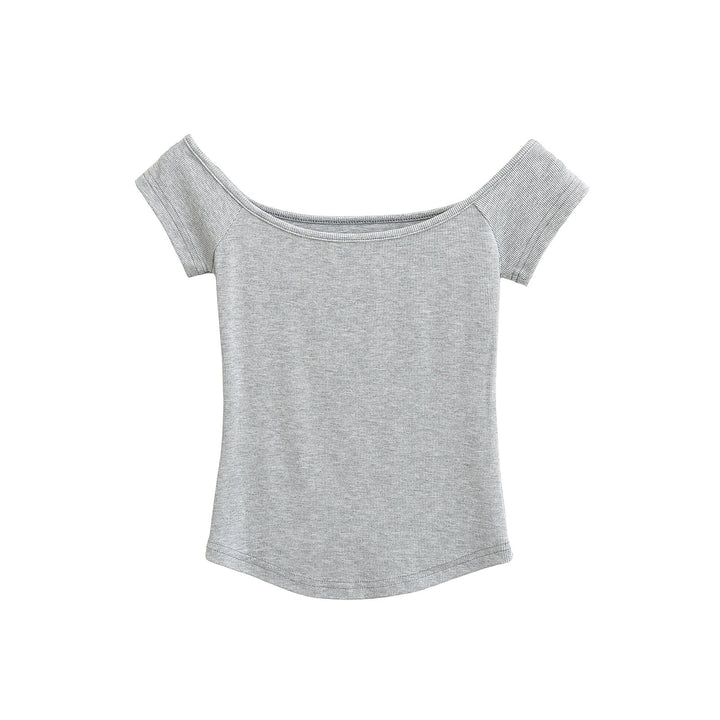 Dame Off-Shoulder Top med elegant ribstruktur Stilla