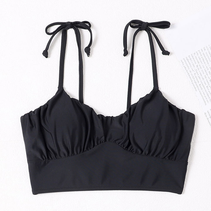 Dame Sport-Bikinioberteil med justerbare stropper og rynket design Skovae