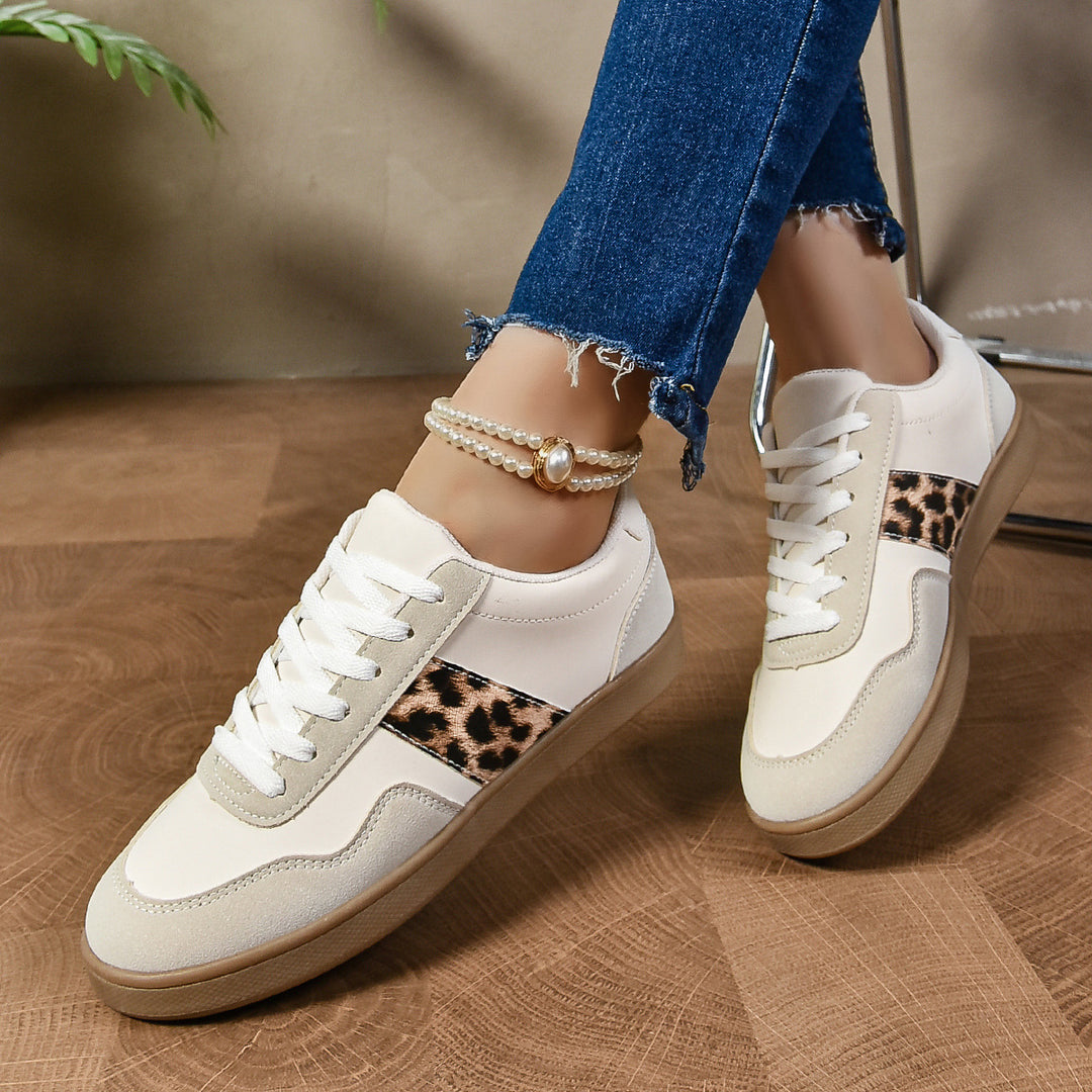 Dame mode Sneakers med animalisk print og polstret sål Stilla