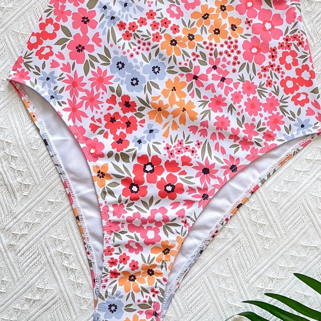 Dame Floral Print Én-delt Badedragt Stilla