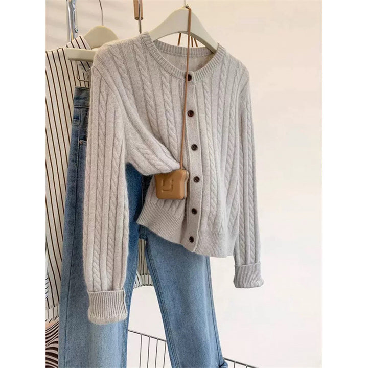 Kvinders cardigan med kabelmønster Stilla