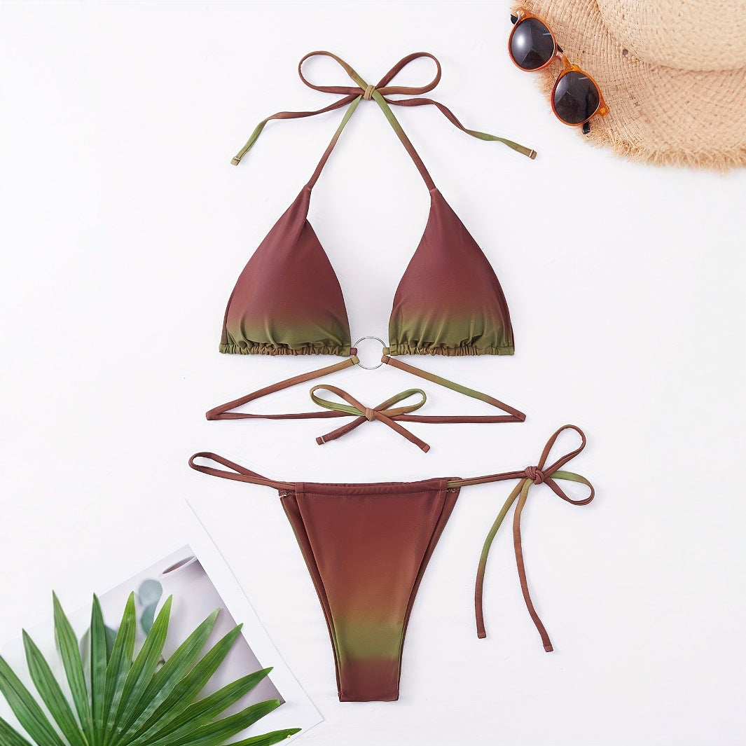 Dame Triangel-Bikini med luksuriøs ringdetalje og justerbare stropper Stilla