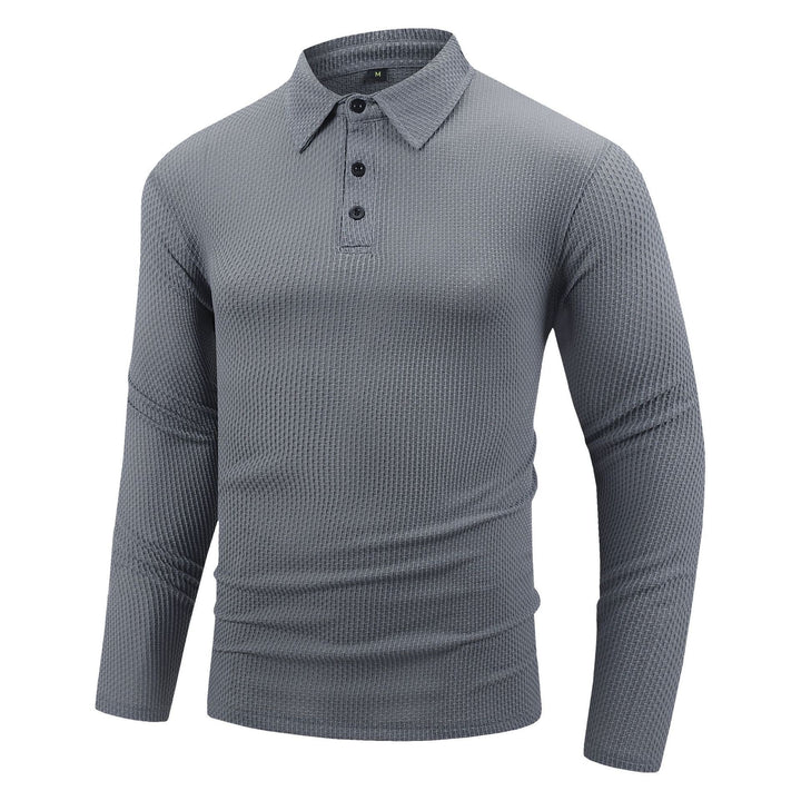 Herrer Langærmet Poloshirt med struktureret design og åndbare egenskaber Stilla