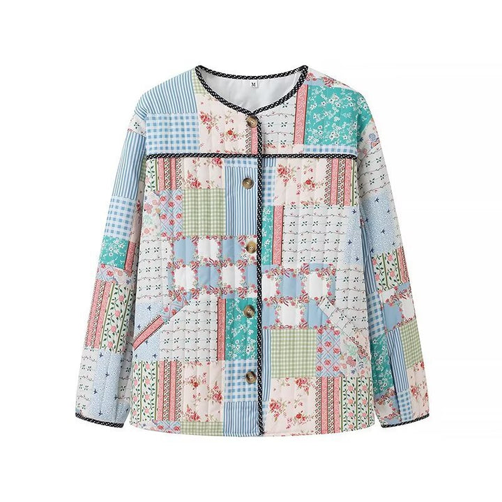Kvinders patchwork-jakke med stilfuldt design og praktiske lommer Stilla