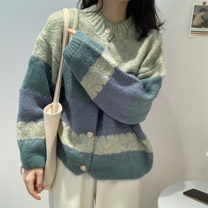 Kvinders fashionable strikket cardigan med mønsterdesign Stilla