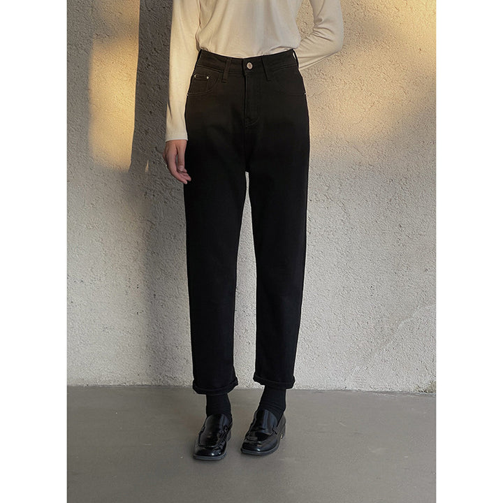 Dame højt skårne jeans med bevægelig ansats og klassisk design Stilla