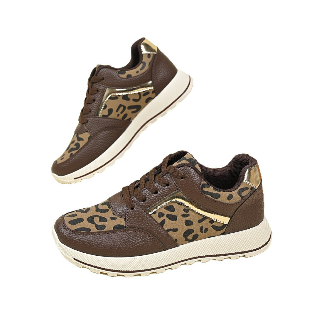 Dame Sneakers med stilfuldt leopardmønster og komfortabel dæmpning Stilla