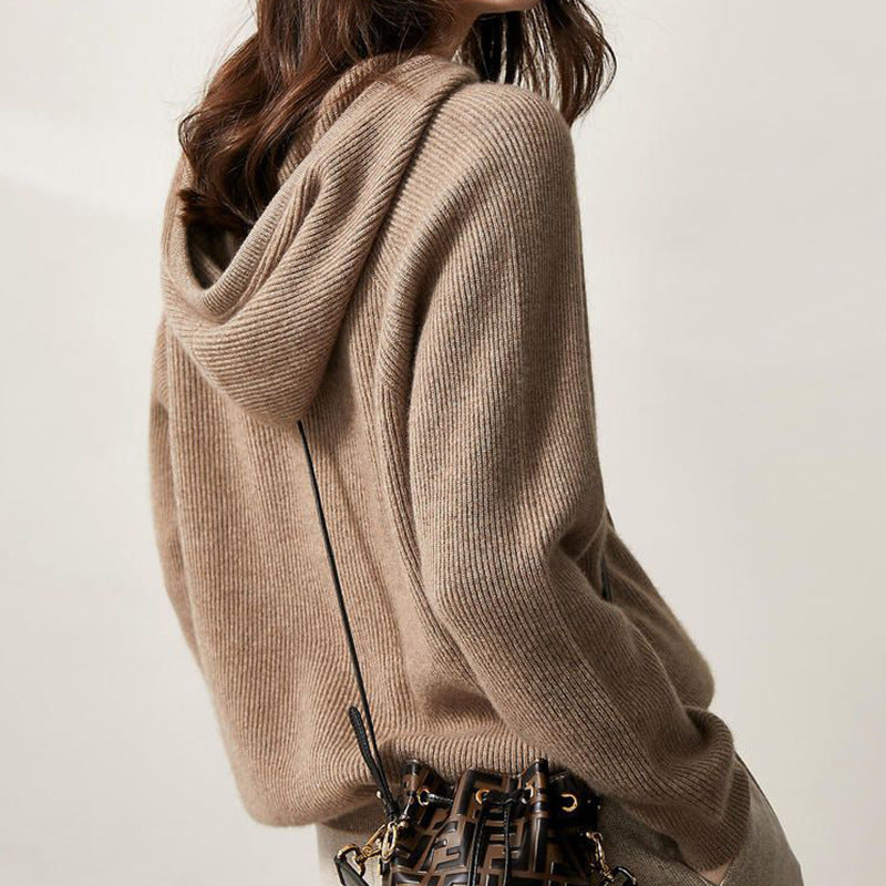 Damer Oversized Hættepullover lavet af blødt Sweatstof med praktisk Snøre Stilla
