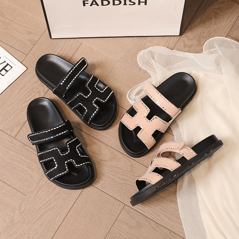 Dame Stilige Relax-Sandaler med fashionable synligt design Stilla