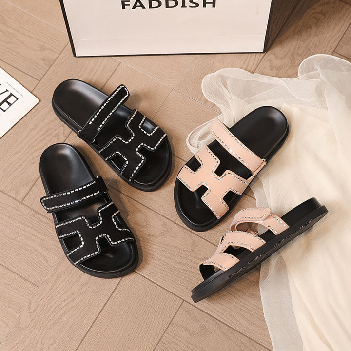 Dame Stilige Relax-Sandaler med fashionable synligt design Stilla