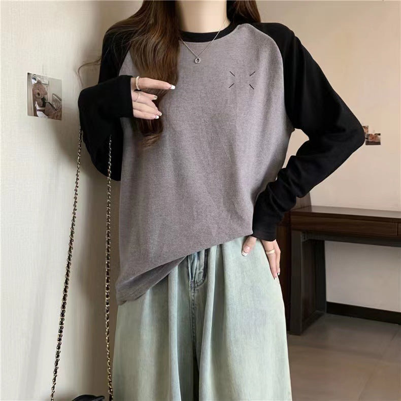 Femme Raglan-ærmer Pullover Sweatshirt med blødt touch-materiale Stilla