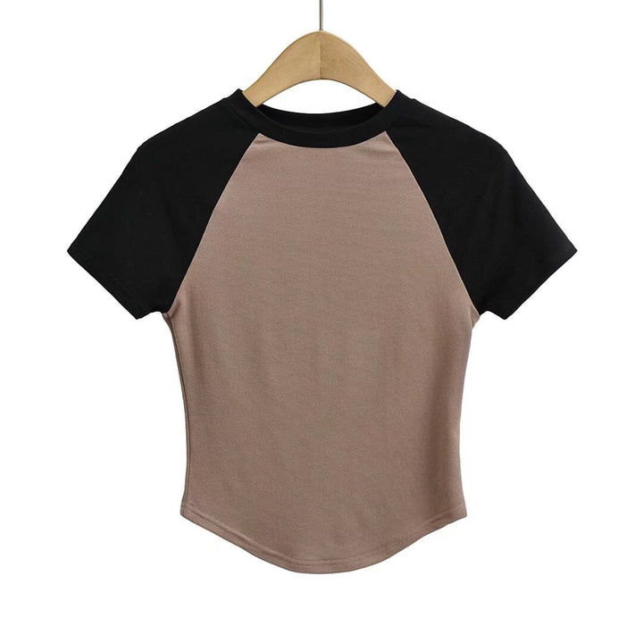 Dame Raglan-T-shirt med farveafstemte ærmer og kvalitetskomfortstof Stilla