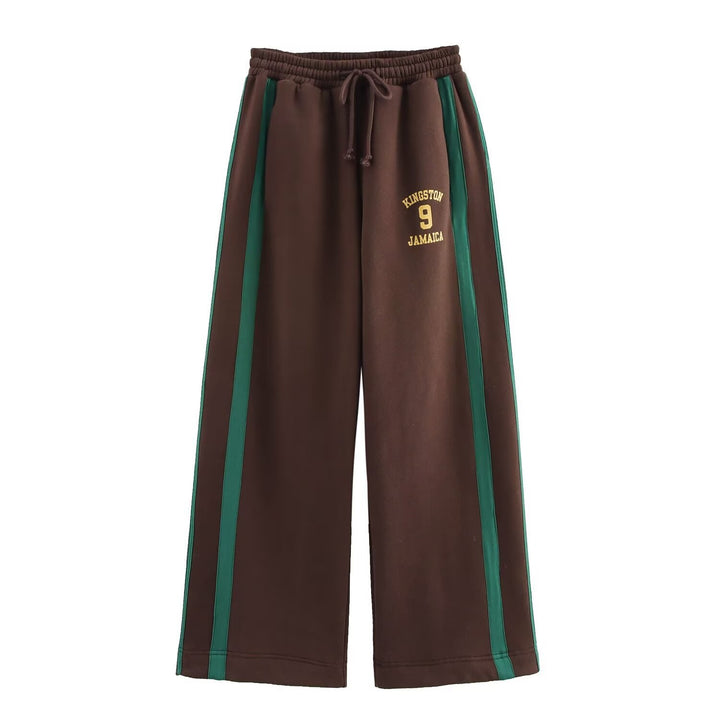 Femme Relaxed Bred Sweatpants med Kontraststriber Stilla