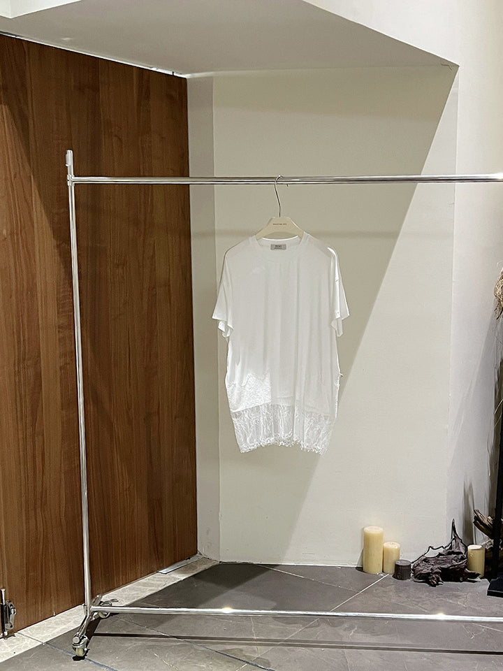 Dame T-shirt med spidsdetaljer Stilla