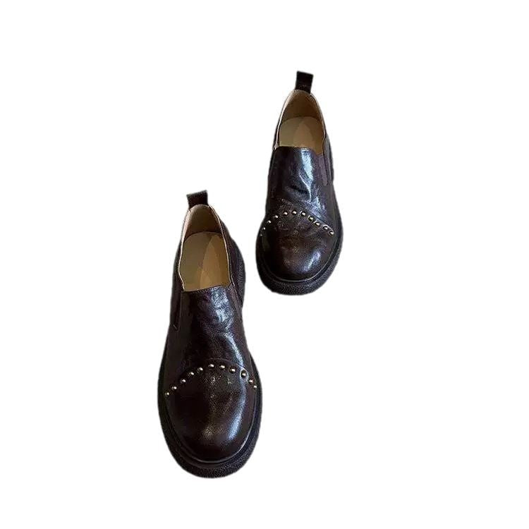 Dame Mode Slip-ons med glitrende nitter og komfortabel sål Stilla
