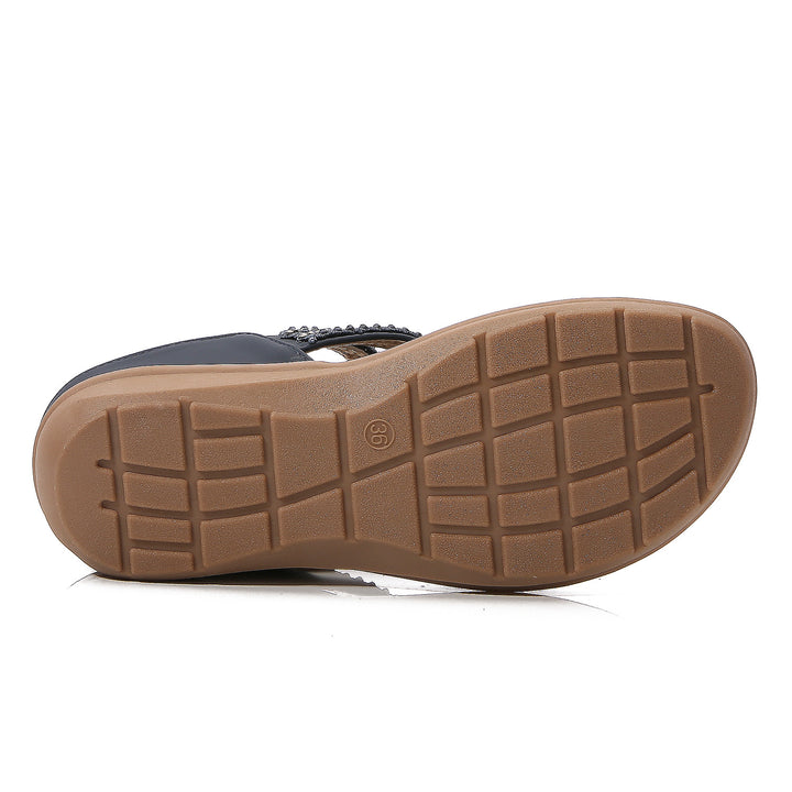 Dame Glamourøse Tåsplit Sandaler med mode Smykke detalje og behagelig Sål Stilla
