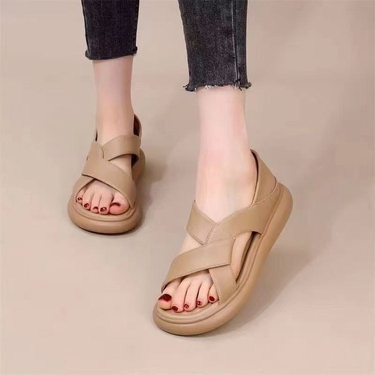 Dame Komfort-sandaler med justerbar rem og dämpende sål Stilla