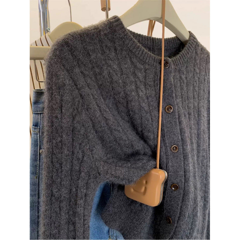 Kvinders cardigan med kabelmønster Stilla