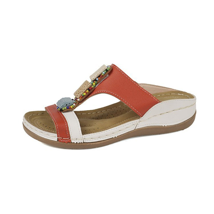Dame Komfortable Sandaler med farverige dekorationer Stilla