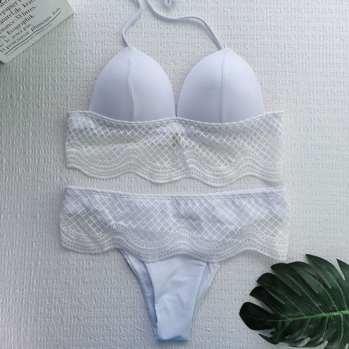 Dame Triangel-Bikini med hæklede detaljer Skovae
