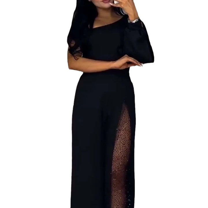 Dame Elegant Høj Slids Jumpsuit Stilla