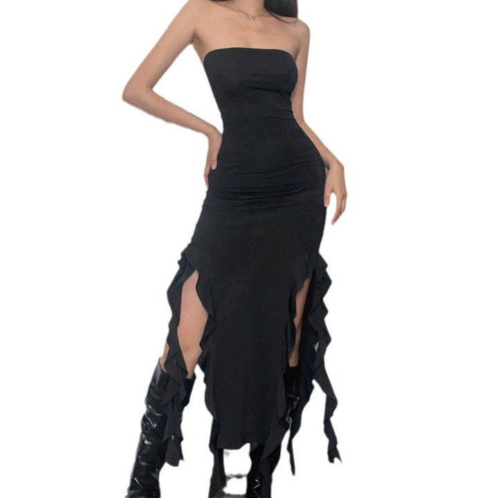 Kvinder Rüschen off-shoulder maxikjole Stilla