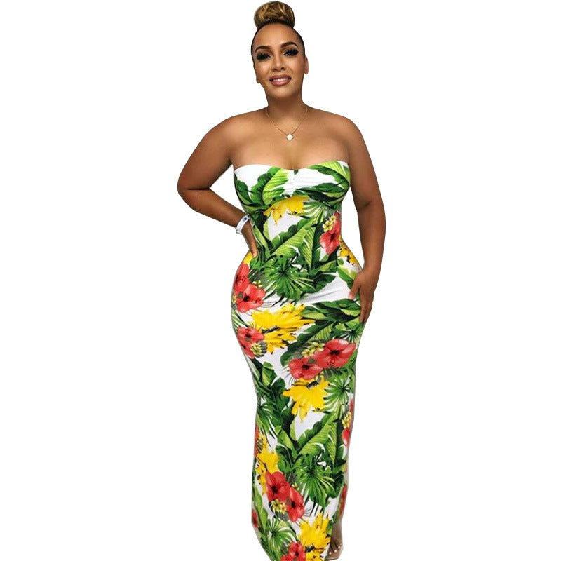Dame Maxi-kjole med blomsterdesign fra Stilla
