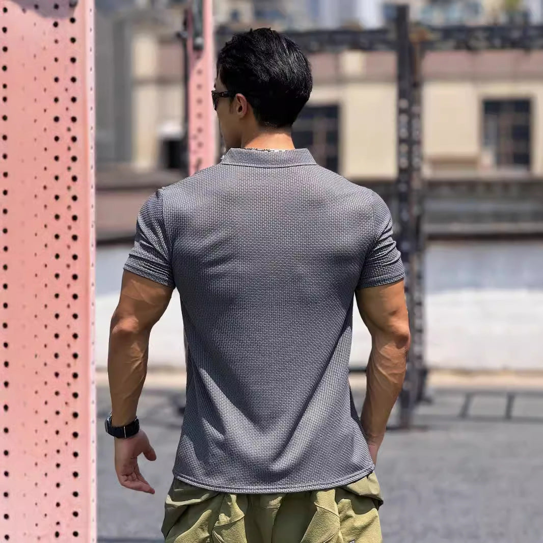 Herre polo shirt med innovativ åndbar struktur Stilla