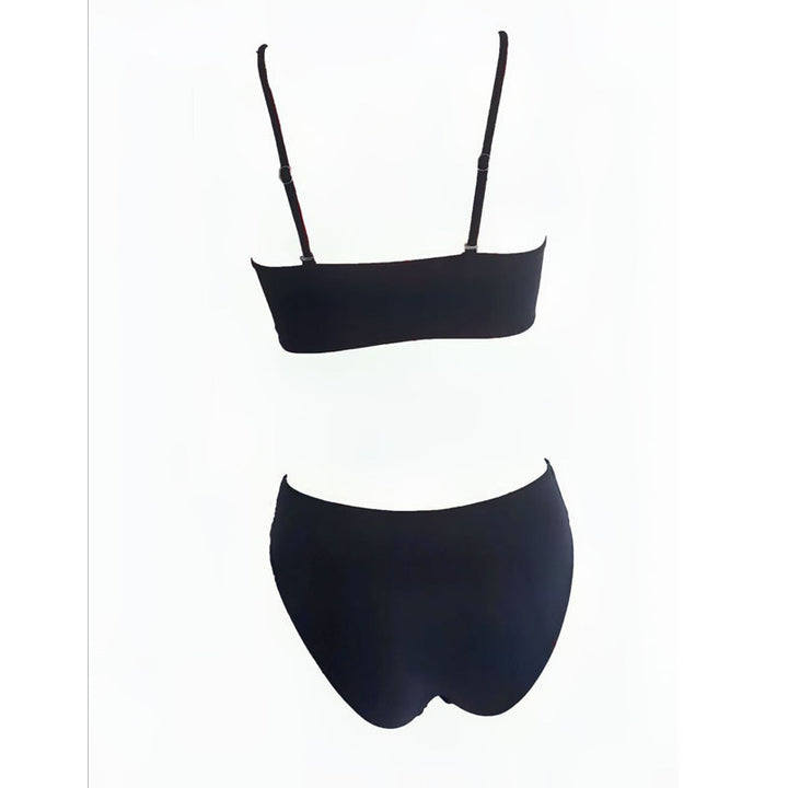 Dame bandeau bikini med blomstermotiver Skovae