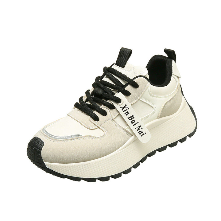 Dame Chunky Sneakers med tyk sål og åndbar overmaterialekombination Stilla