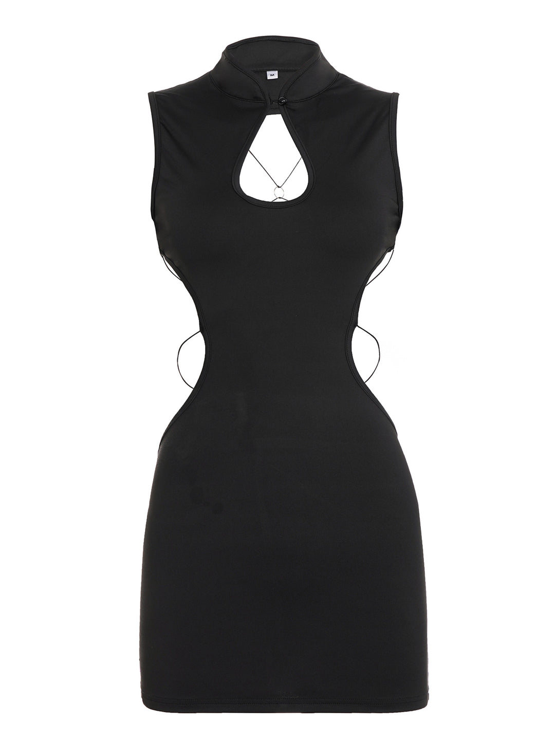 Damen bodycon Kleid mit modischem Cut-Out-Design und schickem Stehkragen Skovae