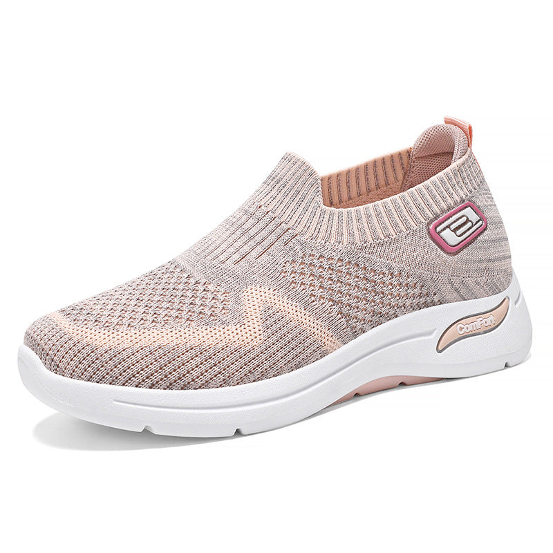 Dame Behagelige Sneakers med elastisk strikkedesign og åndbar overmaterialestruktur Stilla