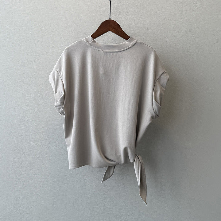 Dame afslappet T-shirt med taljebånd og moderne snit Stilla