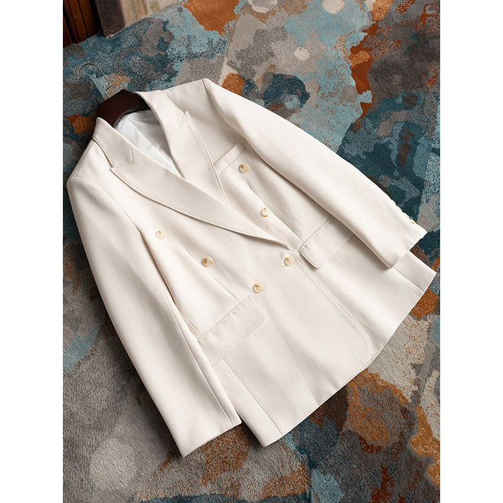 Damer Dobbeltlagd Blazer i uldblanding med struktureret design Stilla