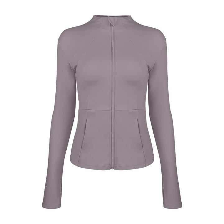 Dame sporty funktionel jakke med elegant snit og praktiske lynlåslommer Stilla