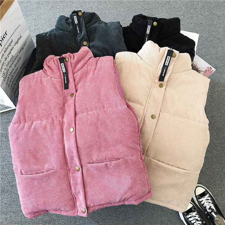 Femme Corduroy Puffer Vest Stilla