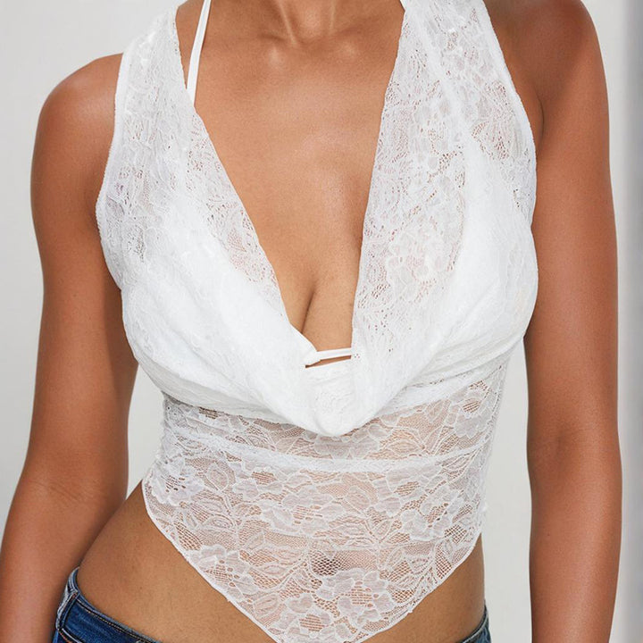 Dame Gennemsigtig Spids-Bodysuit Stilla