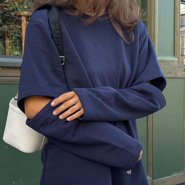 Dame Behagelig Oversized Pullover med splitærmer Stilla