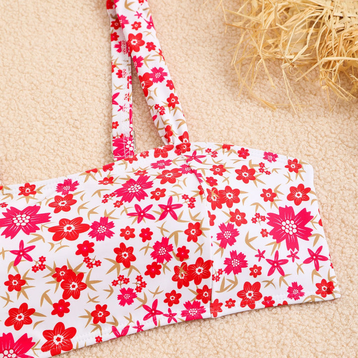 Damer Høj talje Blomster mønster Bikini Sæt Stilla 1750838450